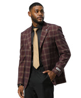 Mens-jacket Windowpane by Stacy Adams