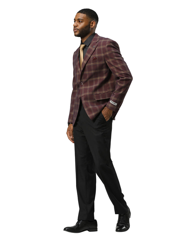 Mens-jacket Windowpane by Stacy Adams