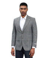 Mens-jacket Windowpane Plaid by Stacy Adams