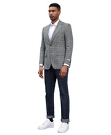 Mens-jacket Windowpane Plaid by Stacy Adams