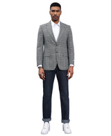 Mens-jacket Windowpane Plaid by Stacy Adams