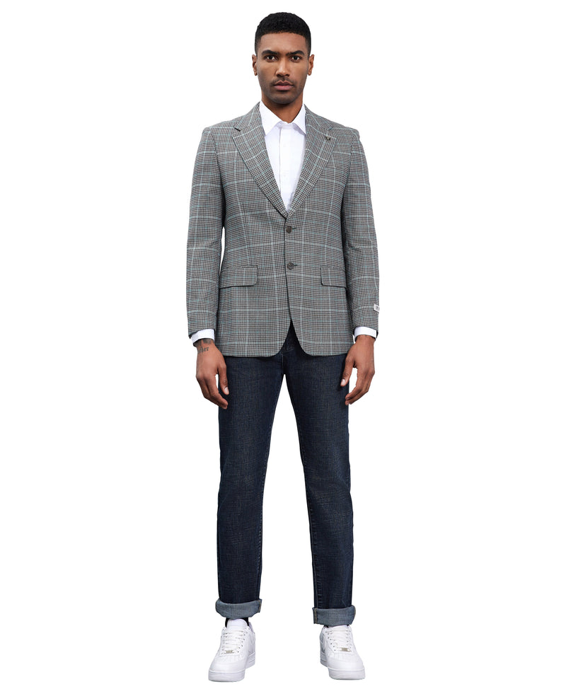 Mens-jacket Windowpane Plaid by Stacy Adams