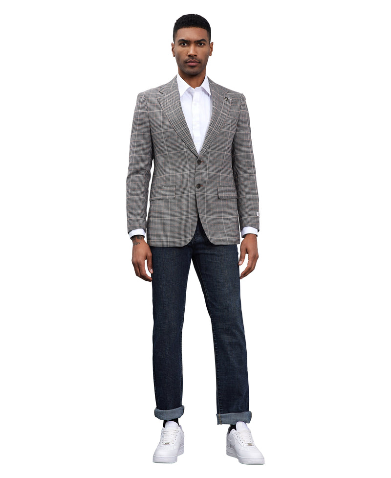 Mens-jacket Windowpane Plaid by Stacy Adams