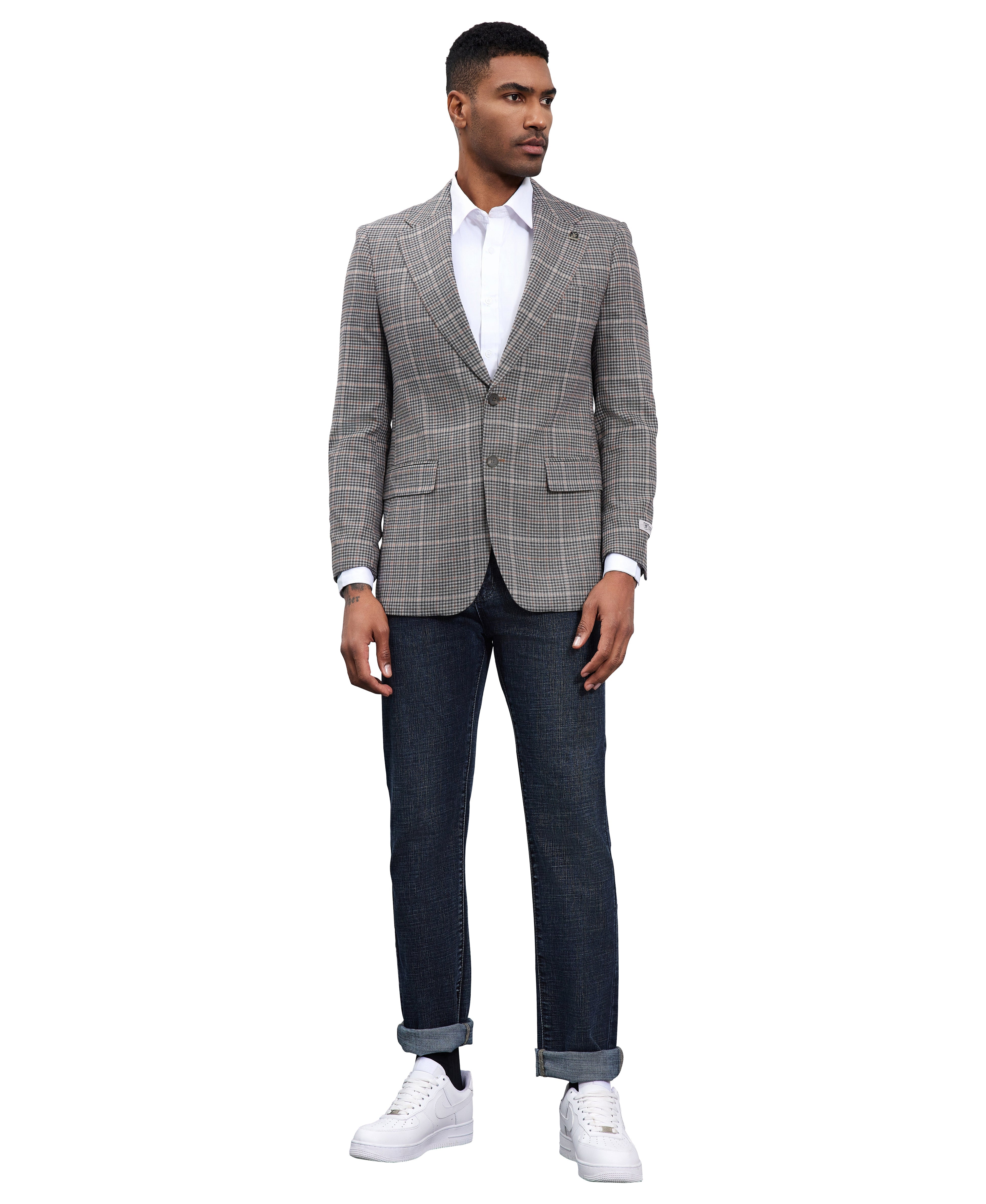 Mens-jacket Windowpane Plaid by Stacy Adams