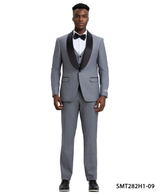 Stacy Adams Hybrid-Fit Vested Tuxedo, Grey