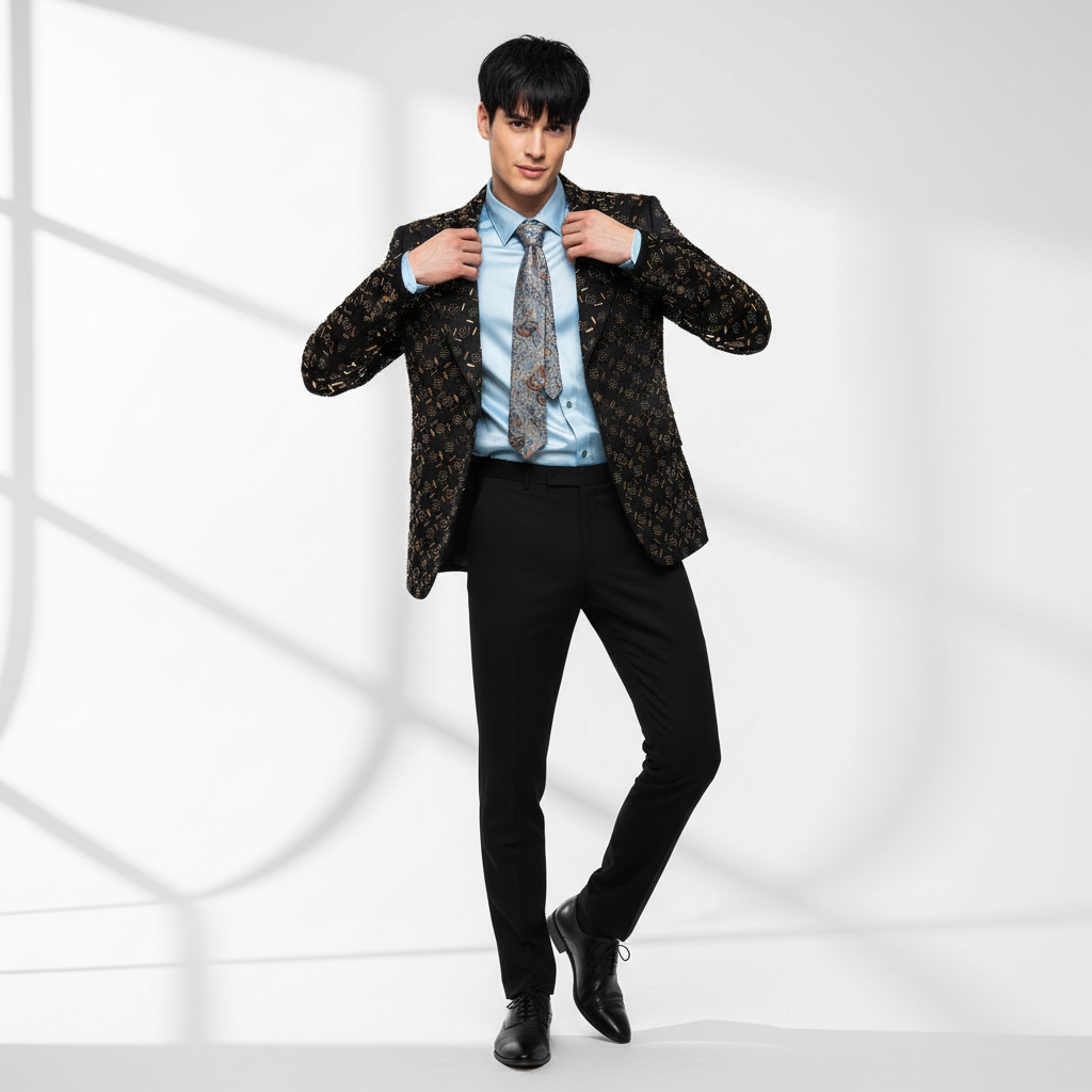 Golden Edge suit BLACK/GOLD