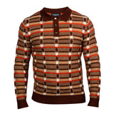 Prestige SW-220 Long Sleeve three Button Polo Brown