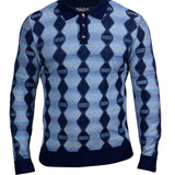 Prestige SW-227 3 Button Polo Sweater Navy