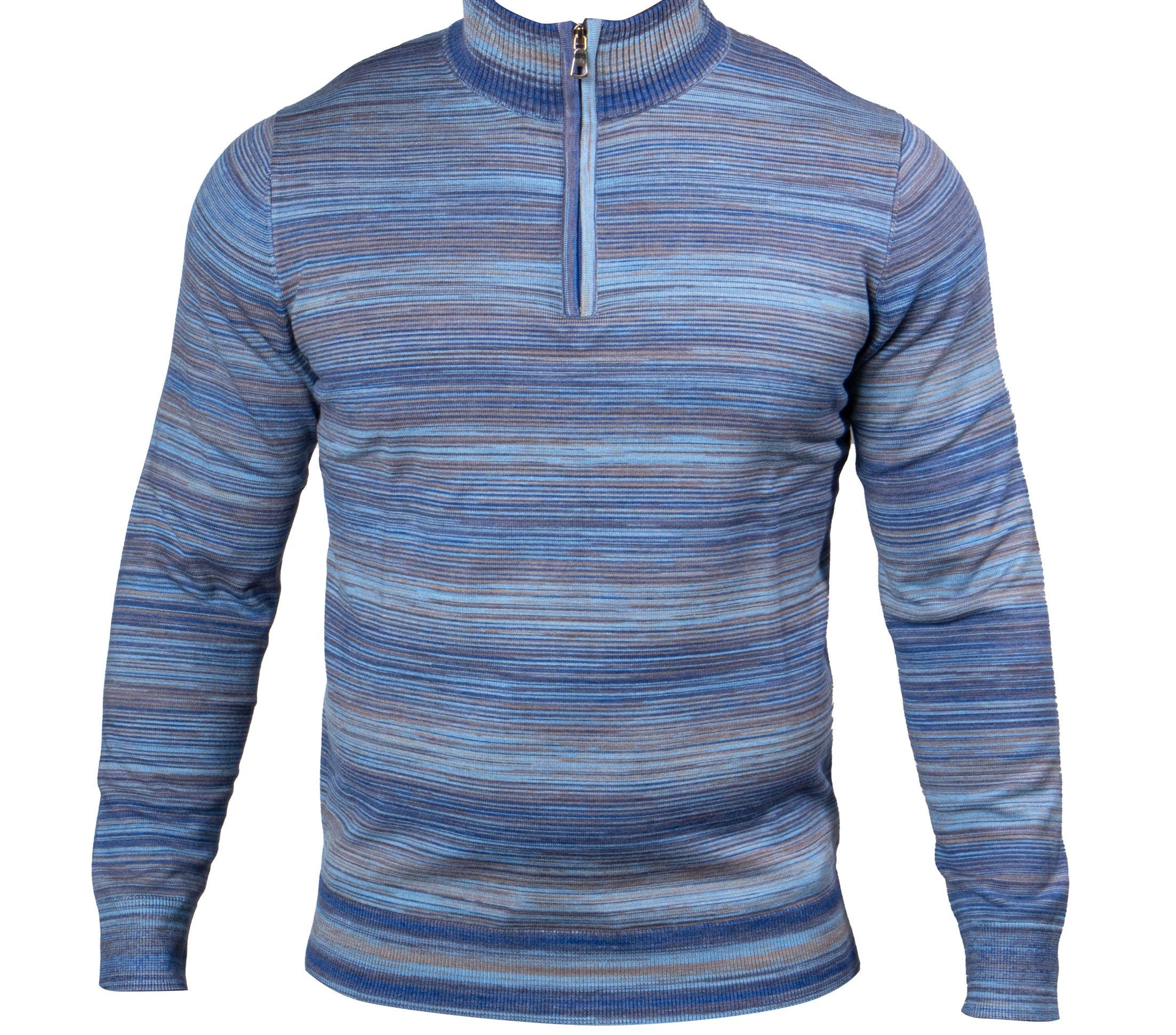 Prestige SW-576 L/S Half Zip Mock Space Dye Blue