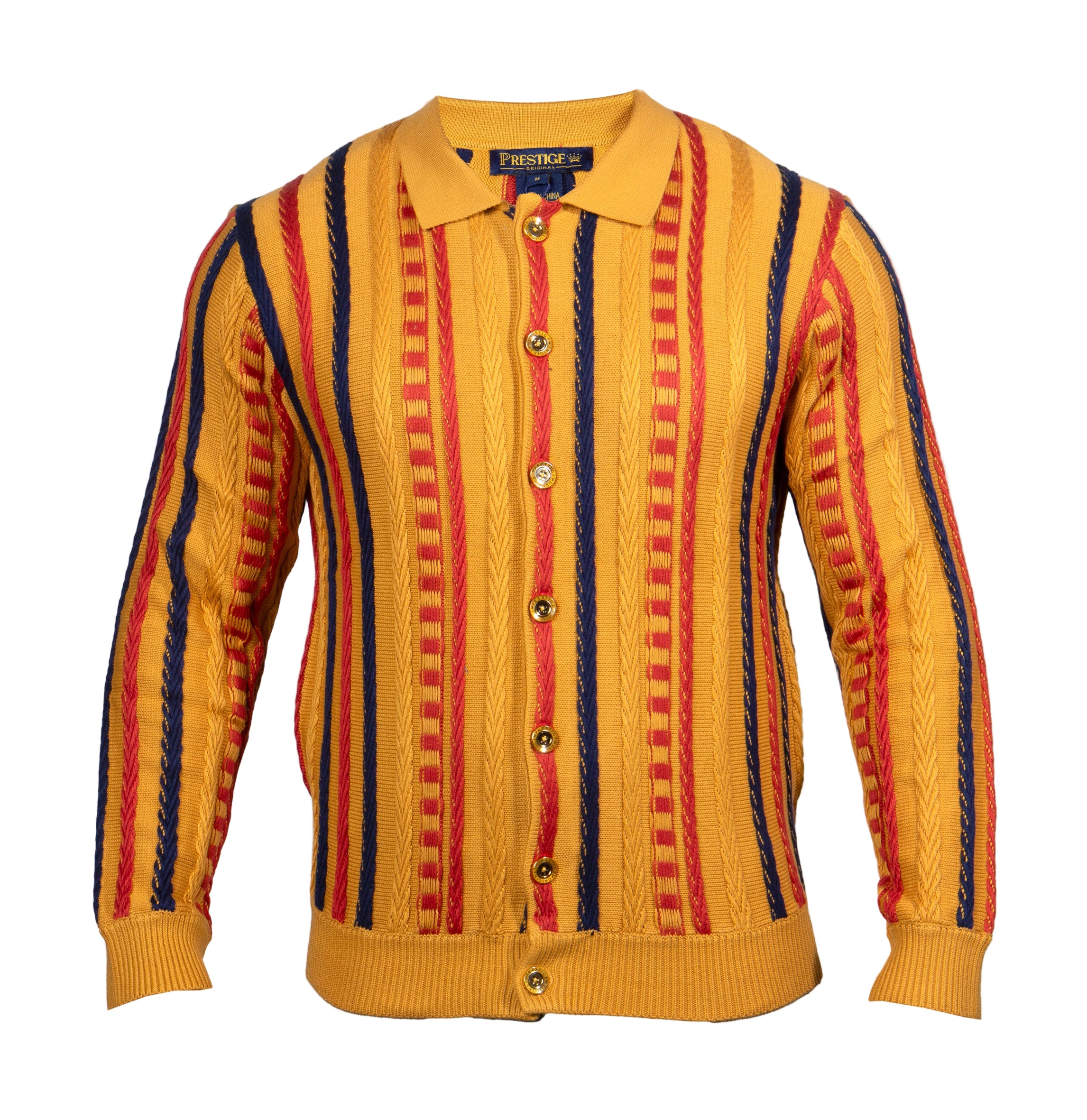 Prestige SW- 611 Full Button Sweater MAIZE