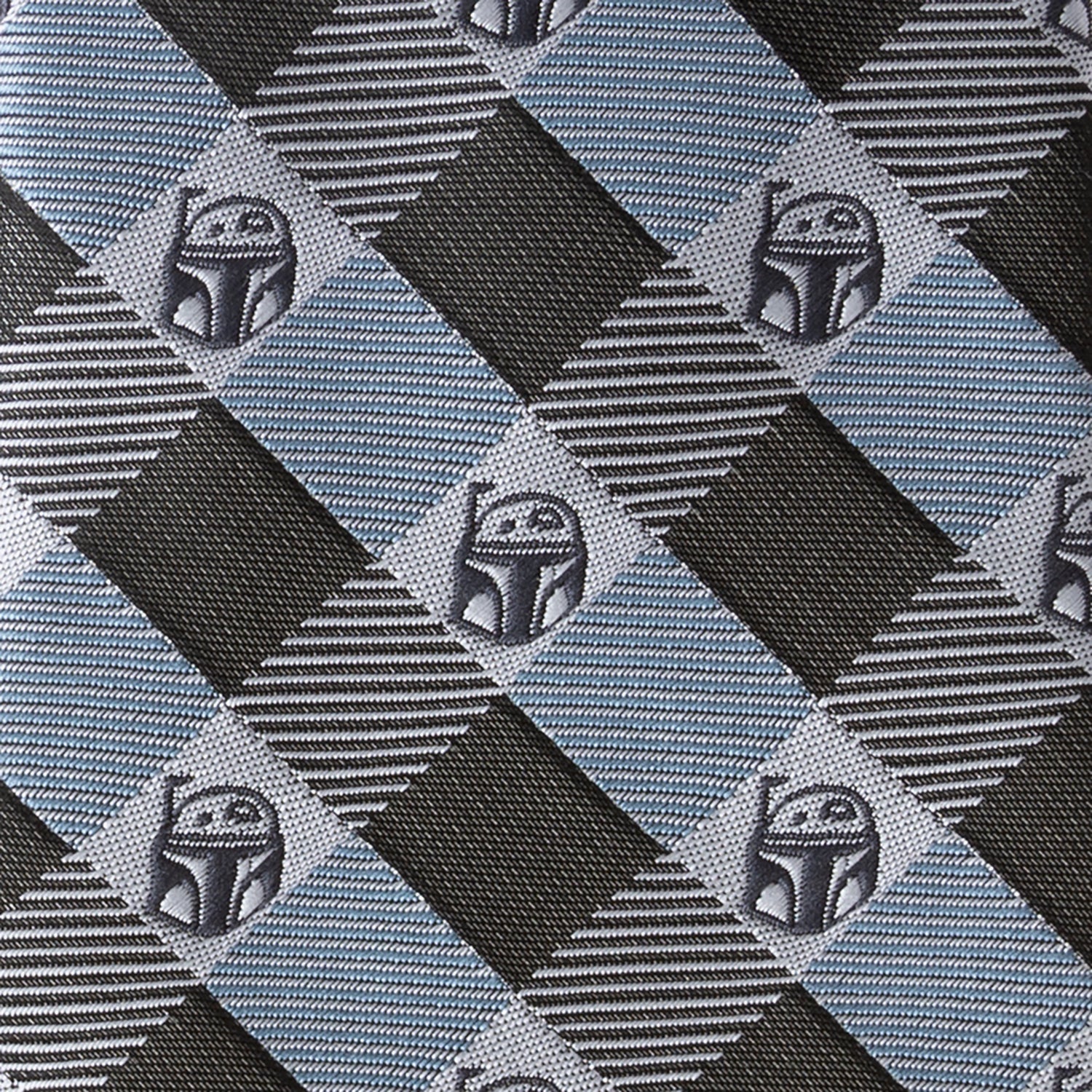 Star Wars Boba Fett Blue and Gray Plaid Tie