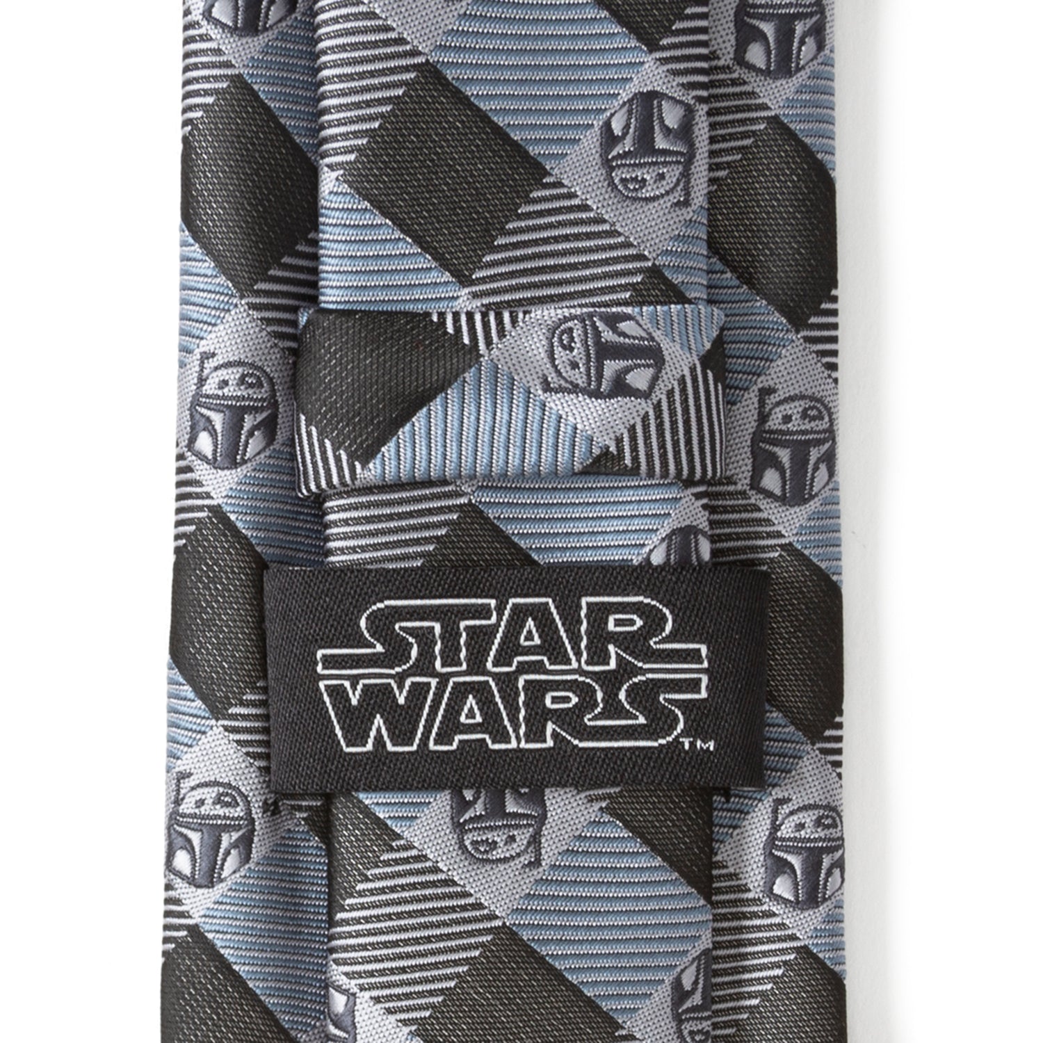 Star Wars Boba Fett Blue and Gray Plaid Tie