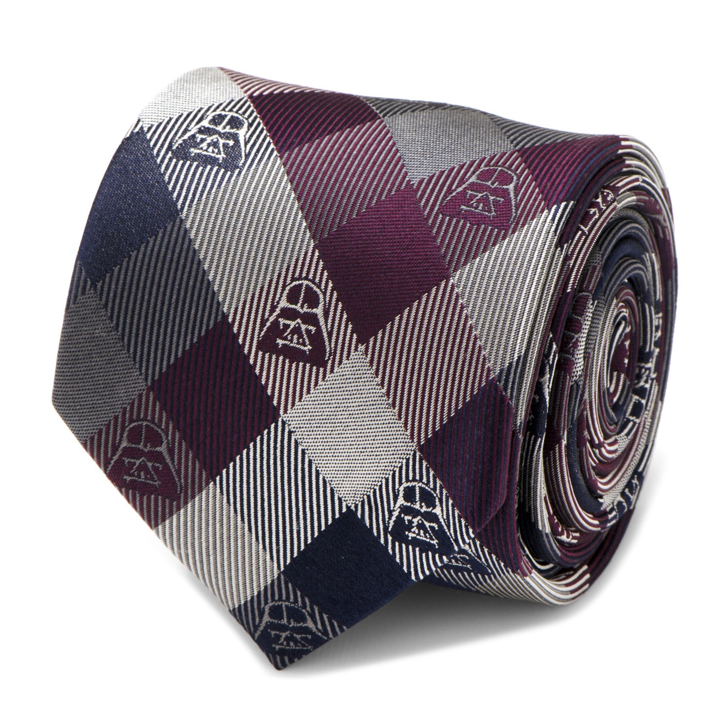 Star Wars Darth Vader Plum Plaid Tie