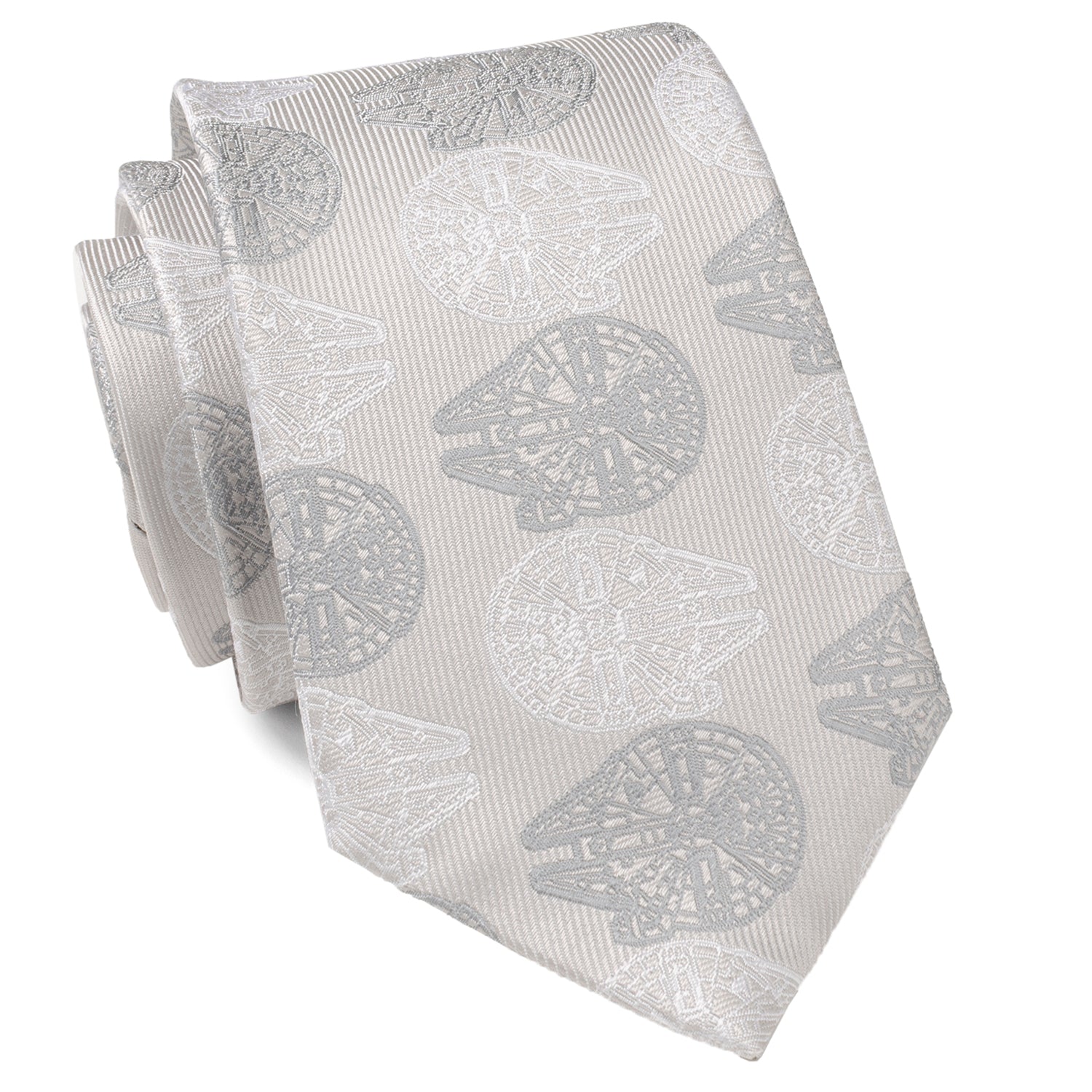 Star Wars Millennium Falcon White and Gray Checkered Tie