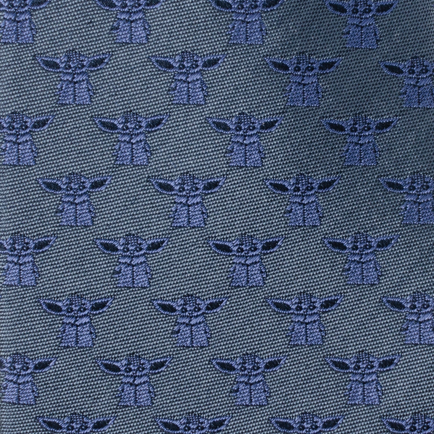 Star Wars Grogu Blue Tonal Tie