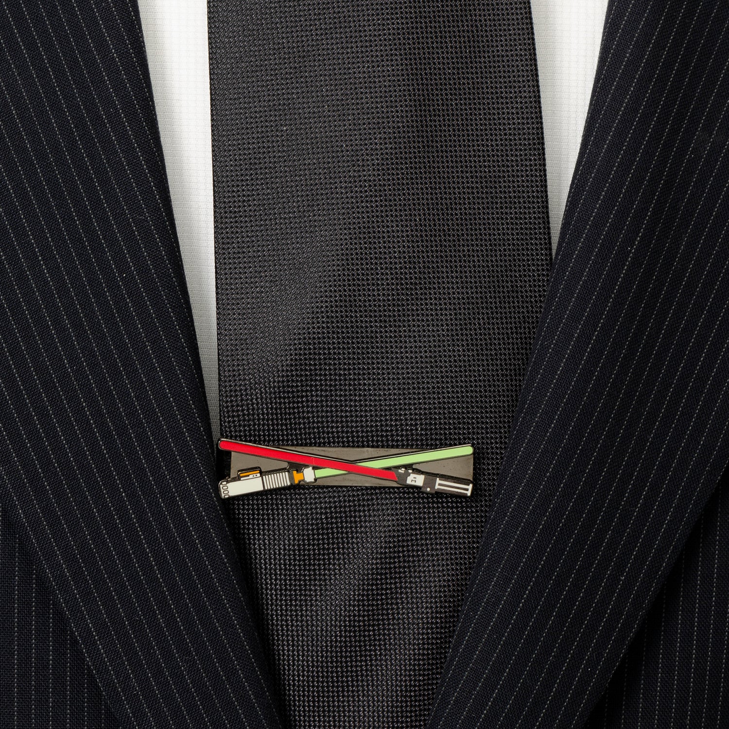 Star Wars Darth Vader and Luke Skywalker LIGHTSABER Battle Tie Bar