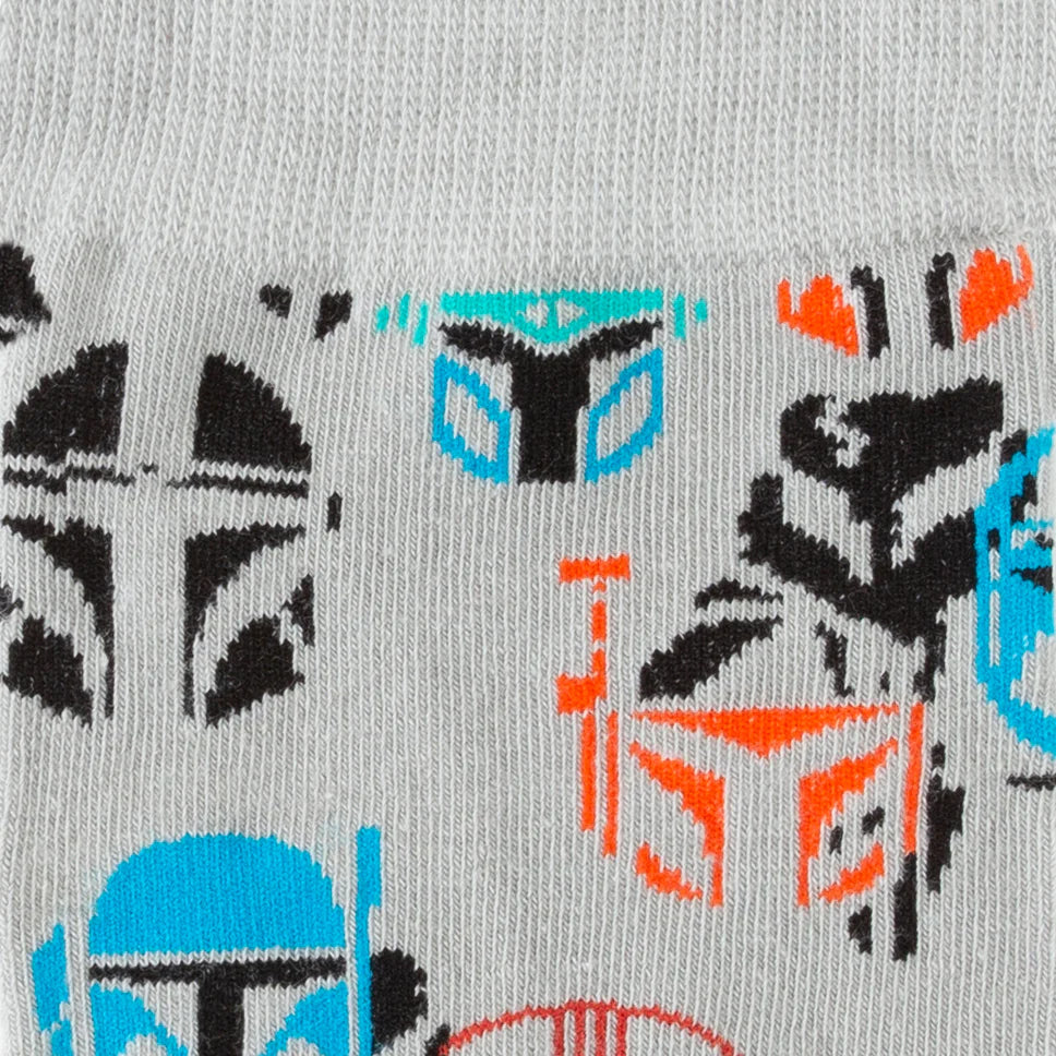 Star Wars Mandalorian and Mythosaur Multicolored Gray Dress Socks and Lapel Pin Gift Set