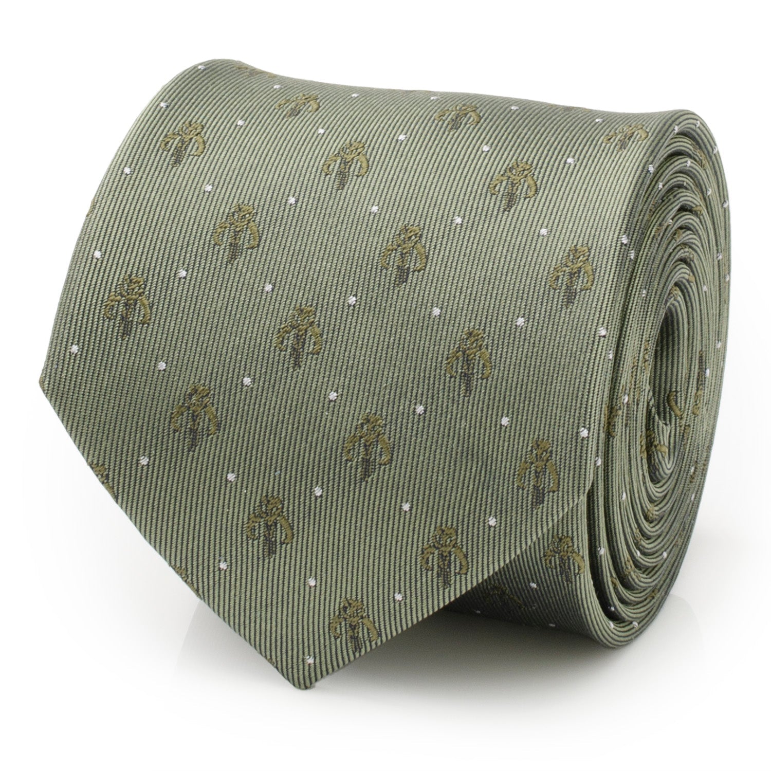 Star Wars Mandalorian Dotted Sage Green Tie