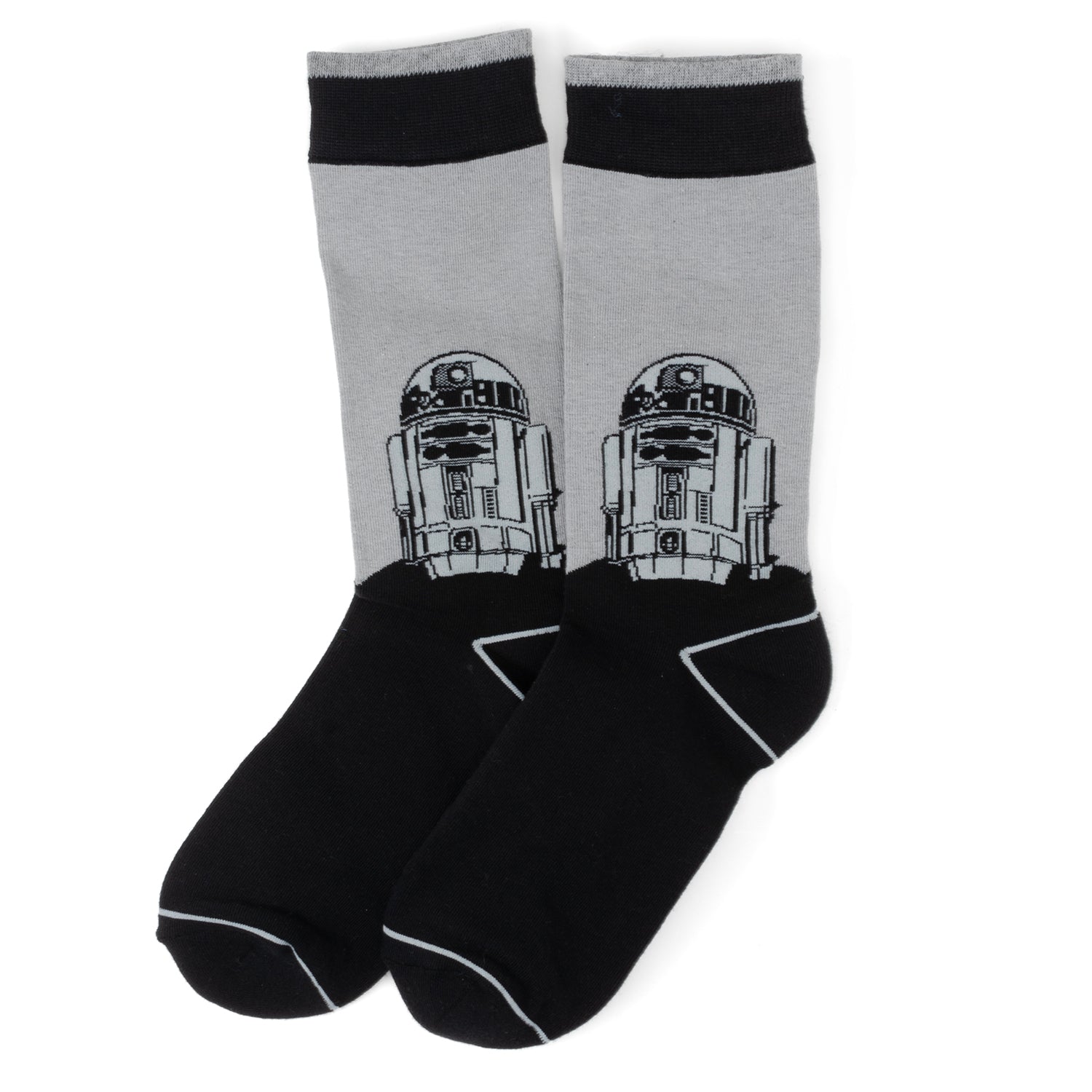 Star Wars R2-D2 Men's Gray and Black Mod Dress Socks and Lapel Pin Gift Set