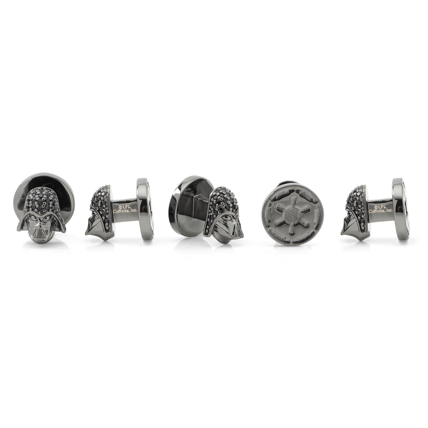 Star Wars Darth Vader Crystal 3D Cufflinks and 5-Stud Set