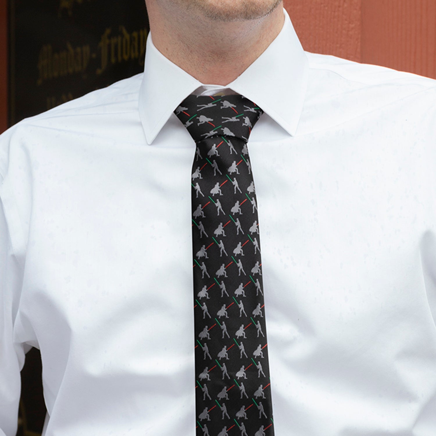 Star Wars Darth Vader and Luke Skywalker LIGHTSABER Battle Black Tie