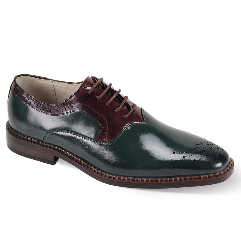 Giovanni  Sawyer Leather Shoes Green/Burgundy