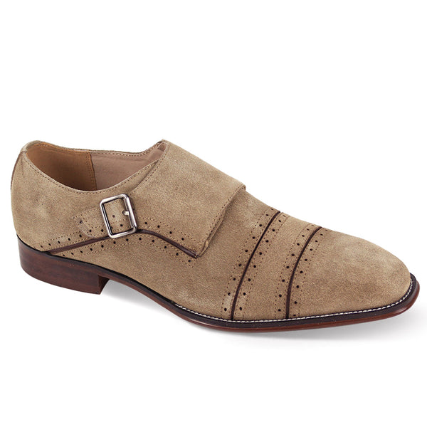 Giovanni Sheldon Suede Dress Shoes Taupe