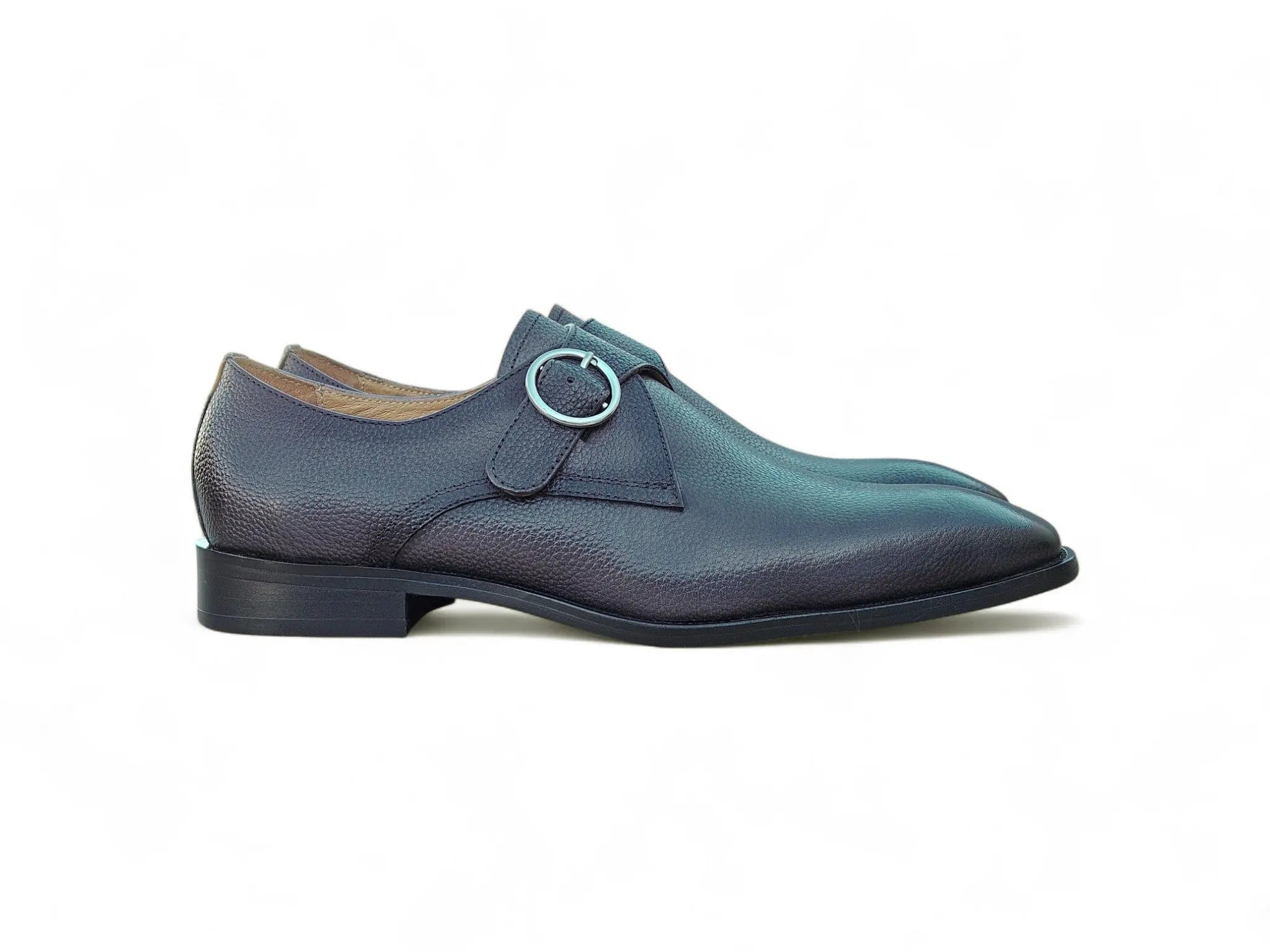 Single Monk Strap Plain Toe Shoes