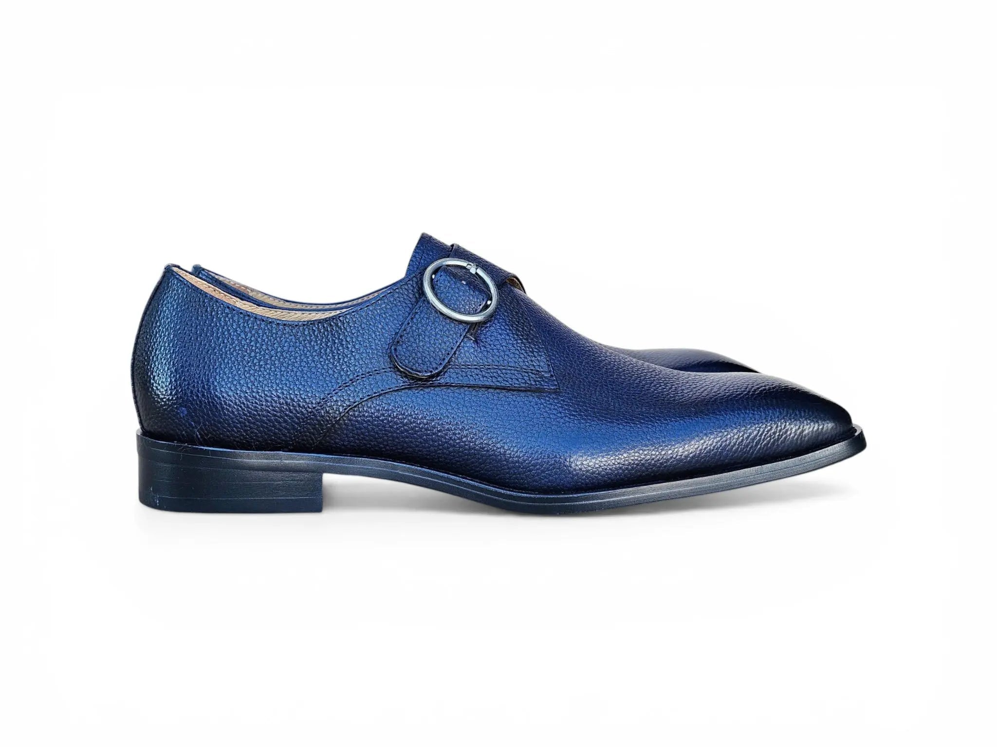 Single Monk Strap Plain Toe Shoes