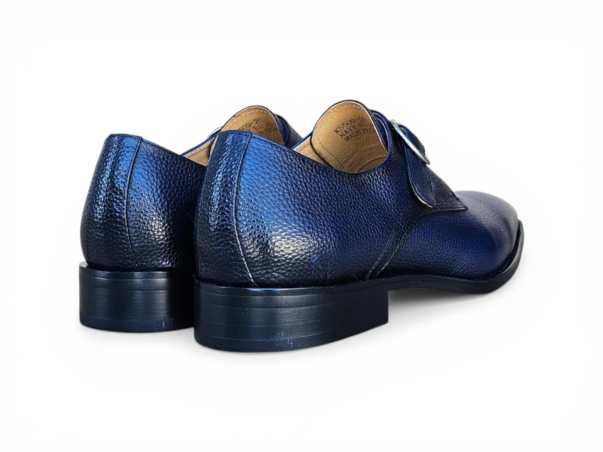 Single Monk Strap Plain Toe Shoes