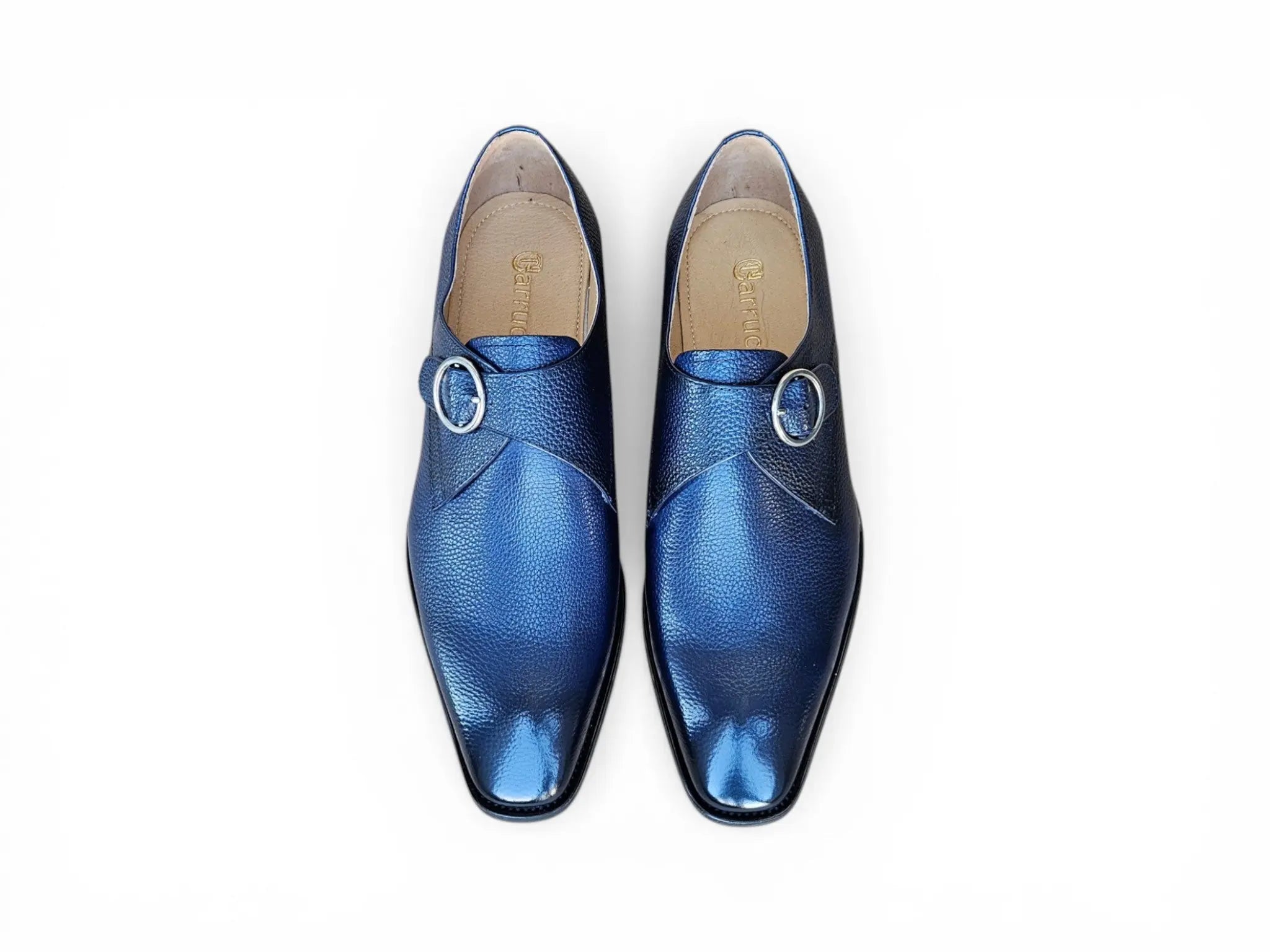 Single Monk Strap Plain Toe Shoes