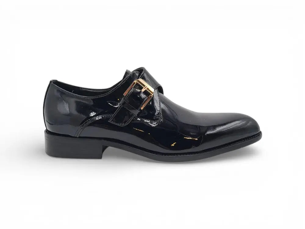 Soft Calf Patent Leather Single Monk Slip-on