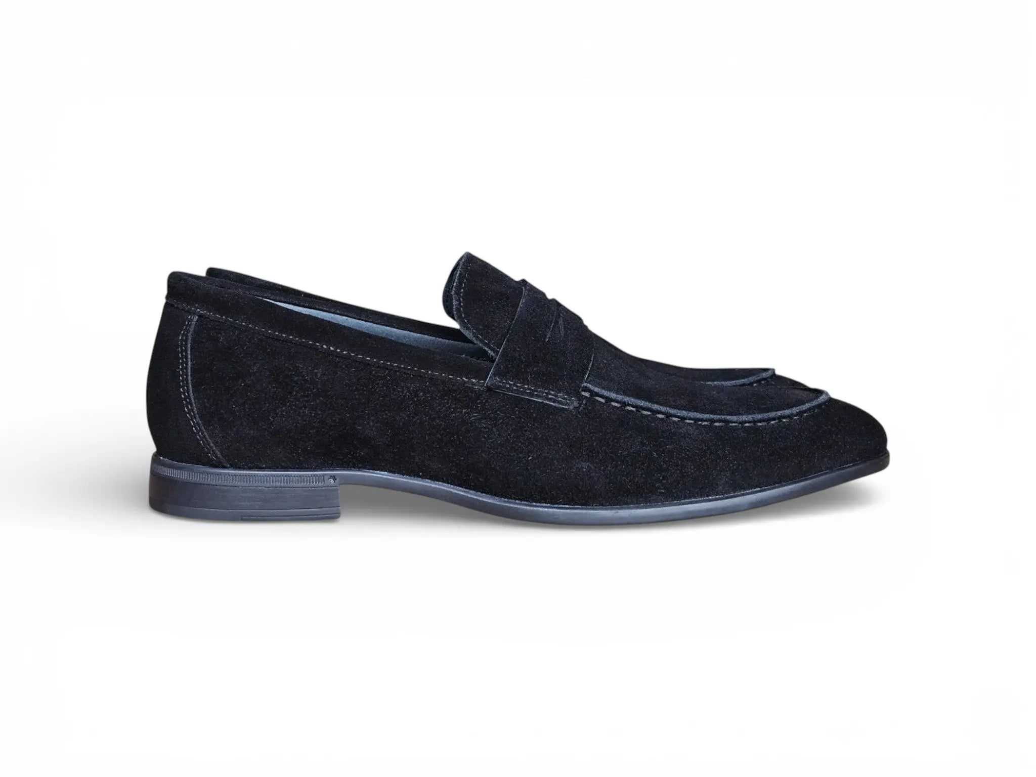 Suede Penny Loafer with Flexible Outsole