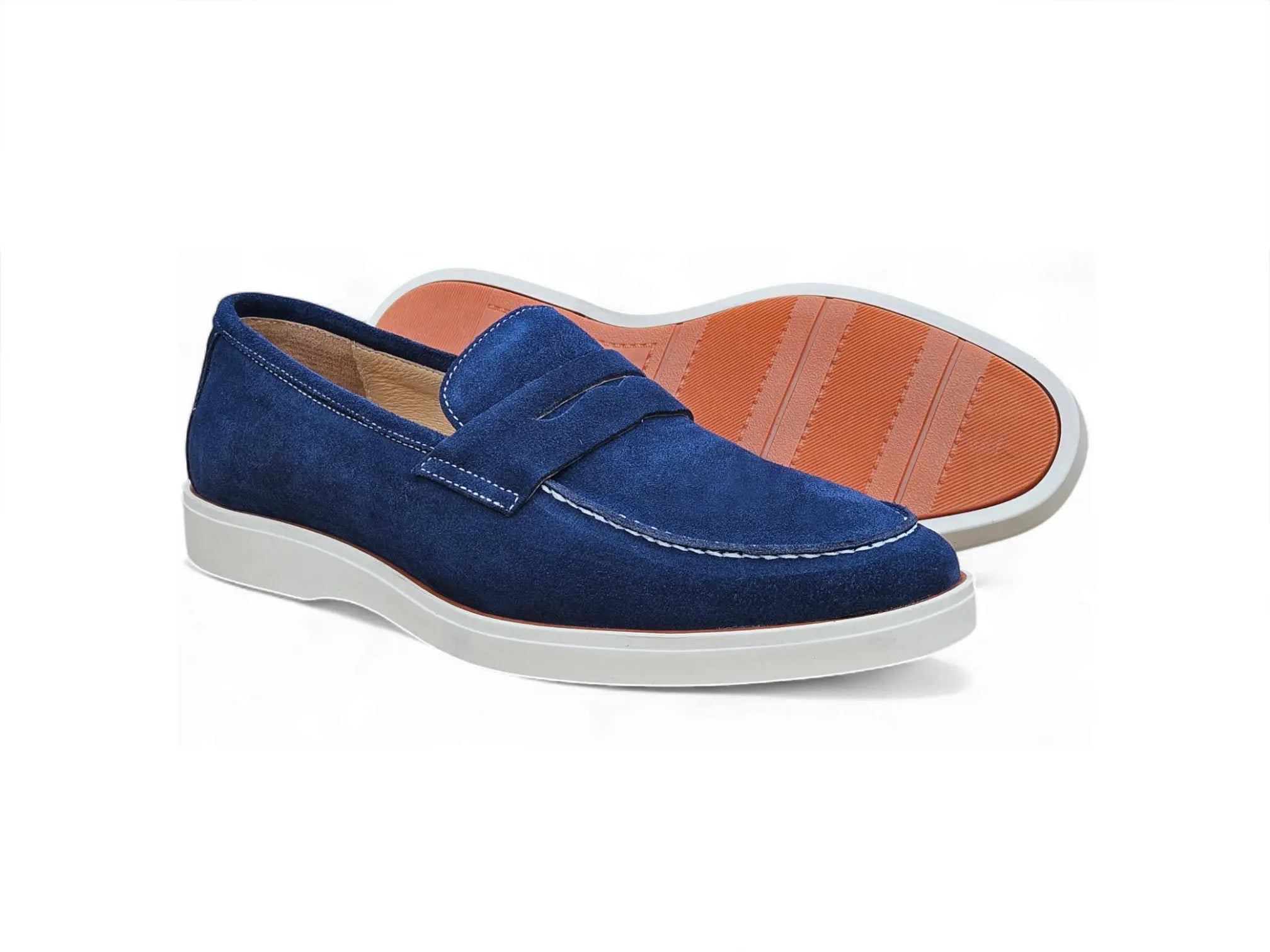 Supple Suede Penny Loafer with Sporty Sole