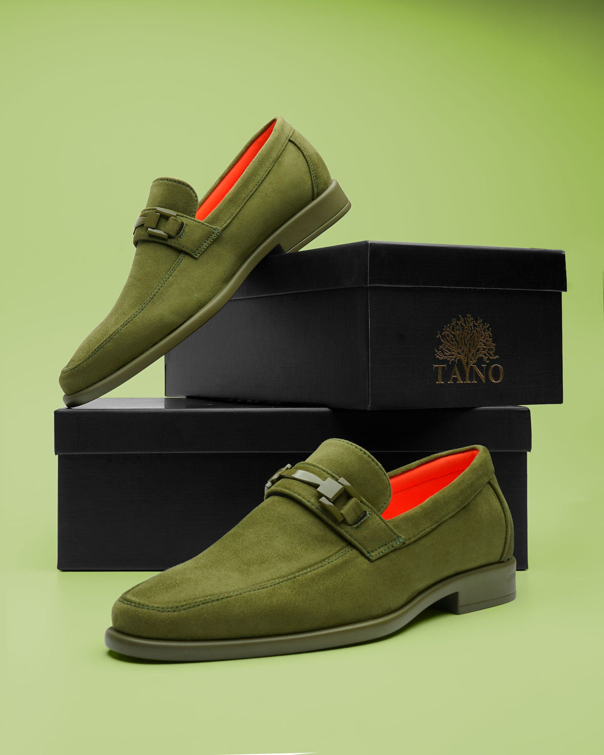 Tayno The Caprio Suede Loafer Lime