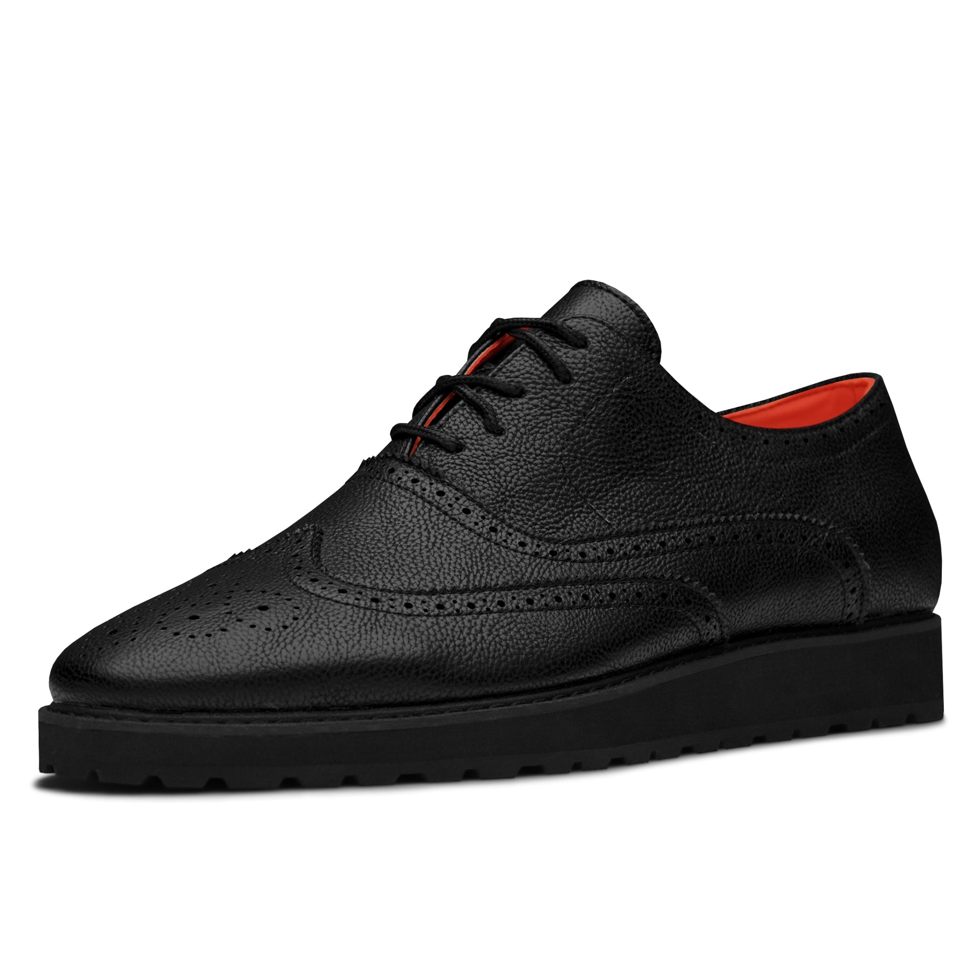 Tayon The Priority Leather Lace Up Wingtip Sneaker Black