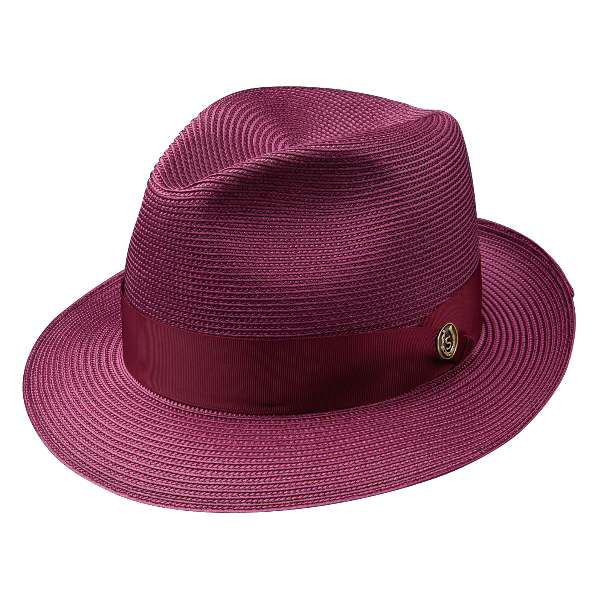 Stetson Rosebud Straw Hat Burgundy