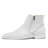 Tayno The Coupe Leather Chelsea Boot White