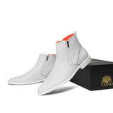 Tayno The Coupe Leather Chelsea Boot White