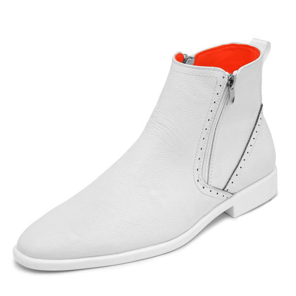 Tayno The Coupe Leather Chelsea Boot White