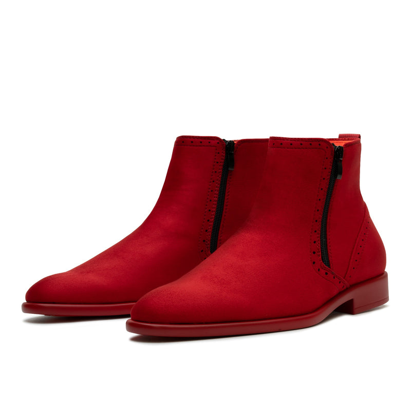 Tayno The Coupe Suede Chelsea Boot Red