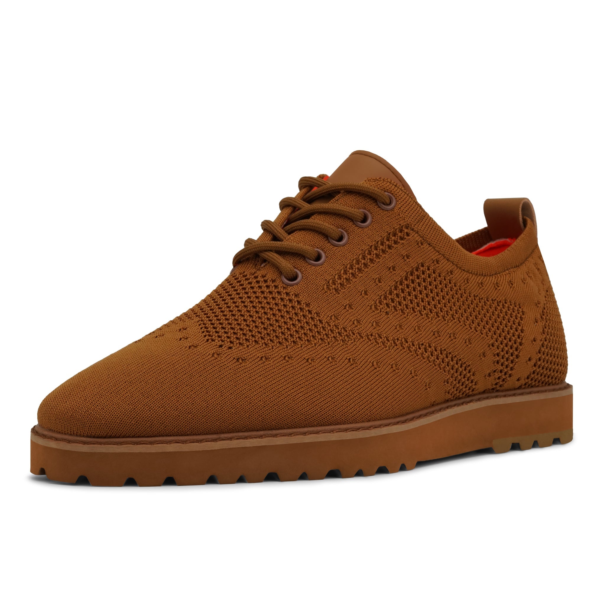 Tayno The Fershort Wingtip Knit Sneaker Cognac