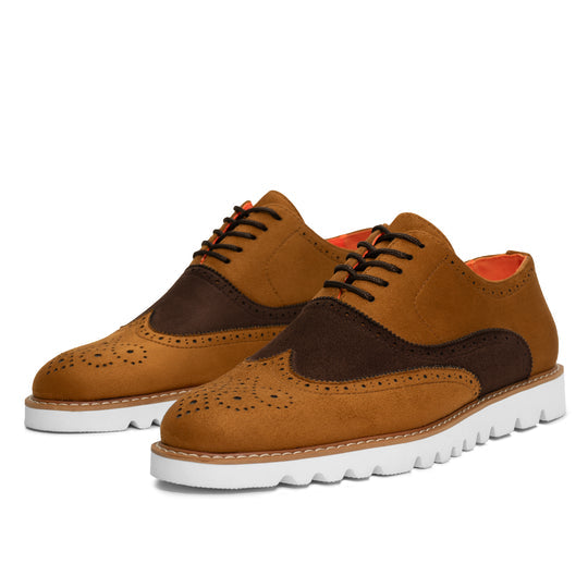 Tayno  The Paragon Casual Wingtip Oxford Sneaker Camel / Coffee