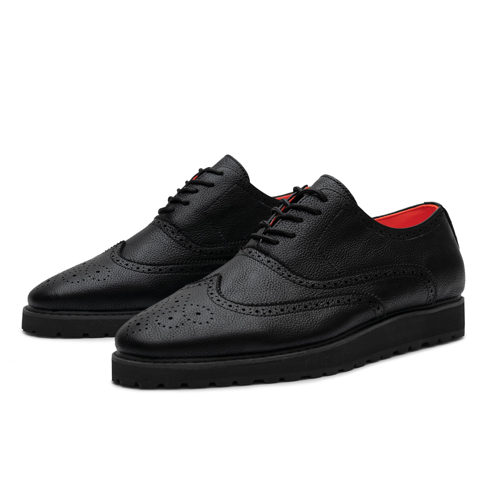Tayon The Priority Leather Lace Up Wingtip Sneaker Black
