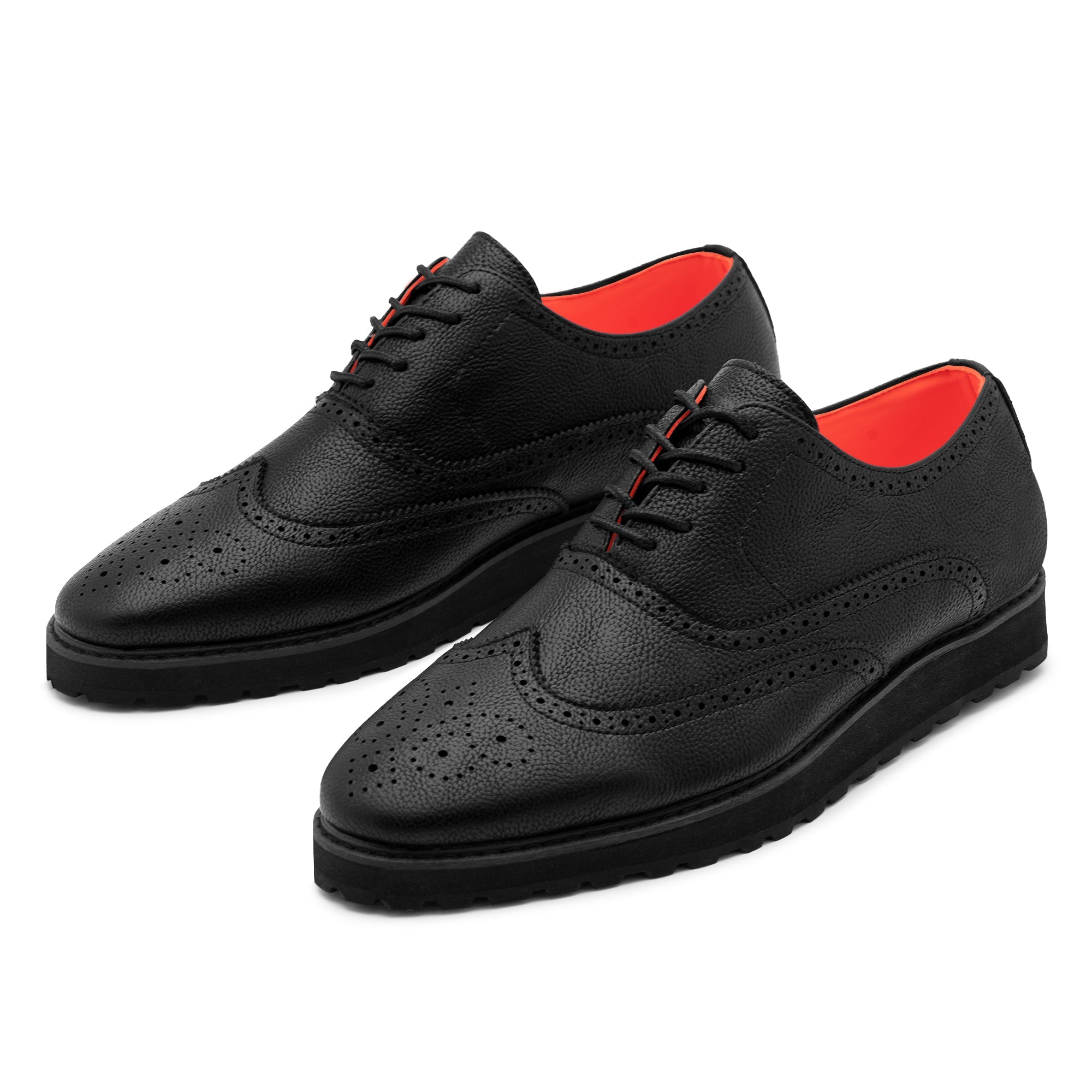 Tayon The Priority Leather Lace Up Wingtip Sneaker Black