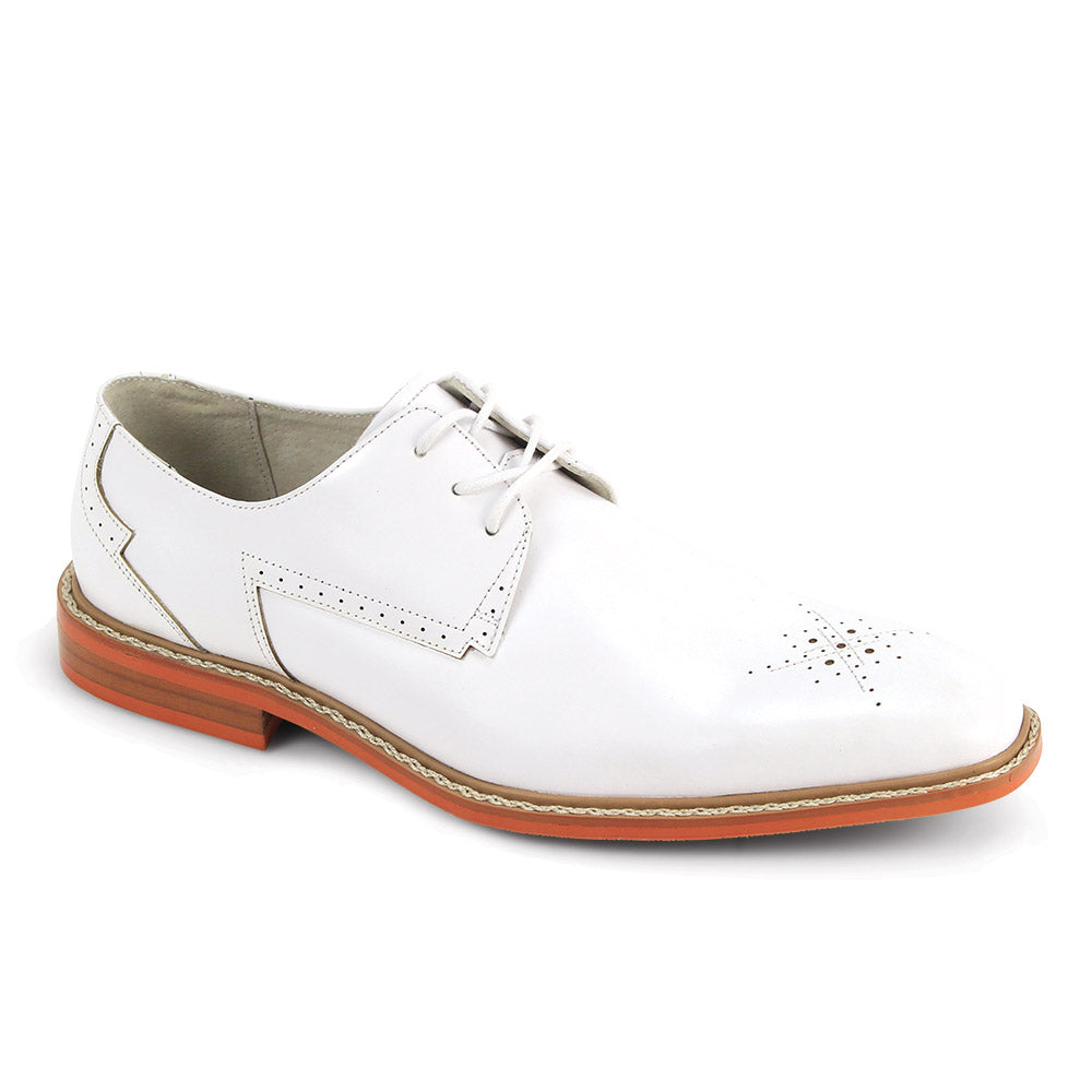 Giovanni Toby Leather Dress Shoes White