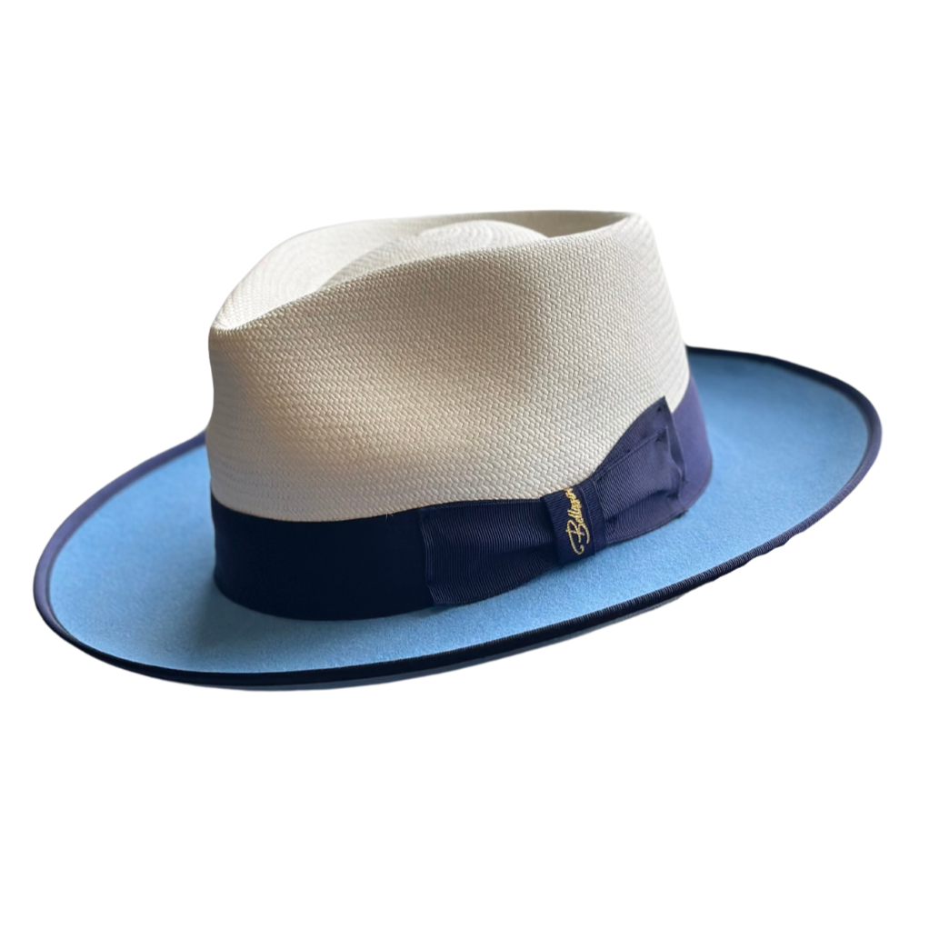 Bellissimo Exclusive Panama and Felt Two Tone Fox [Powder Blue]