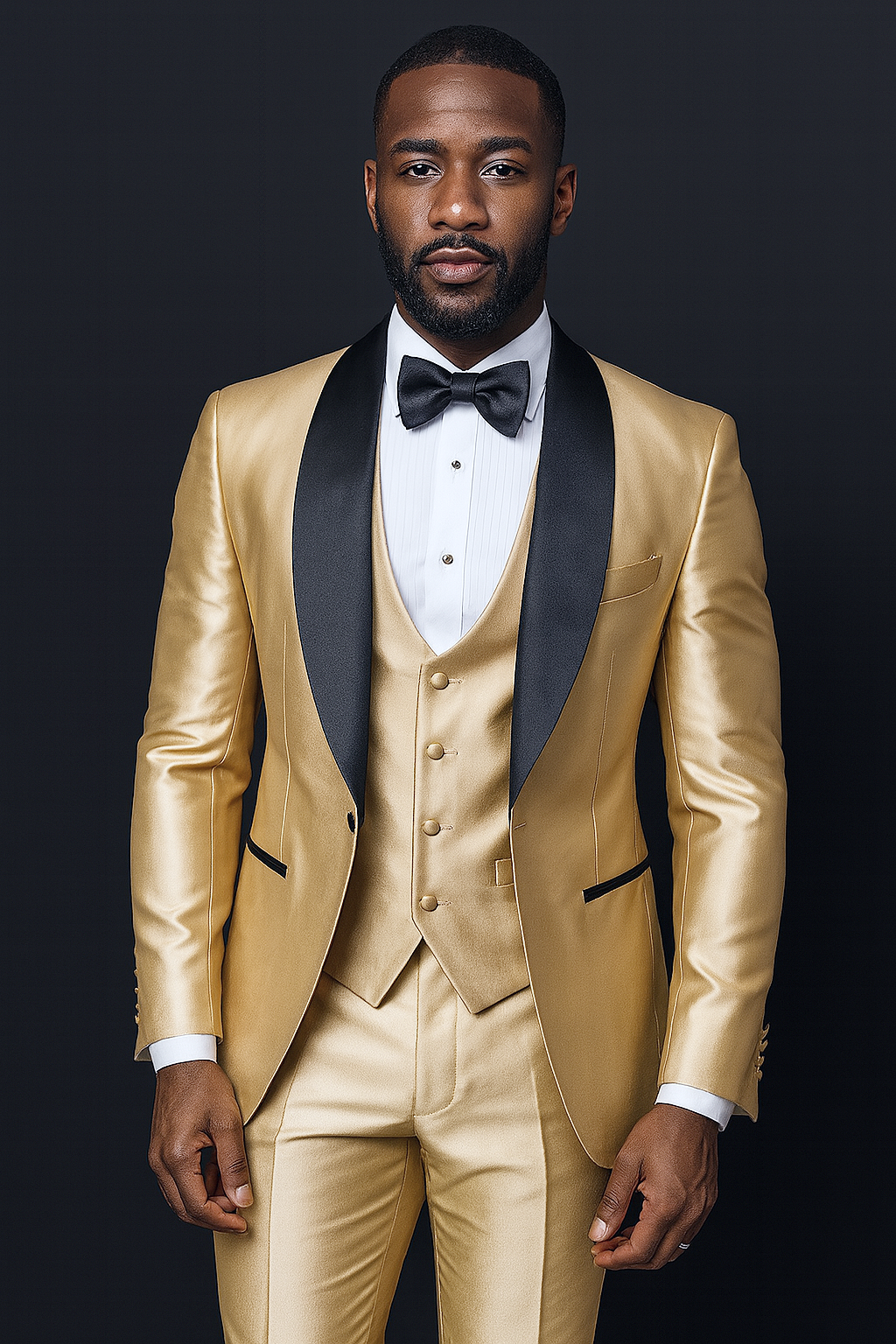 Vitali M6231 Pieces Vested Tuxedo Champaign