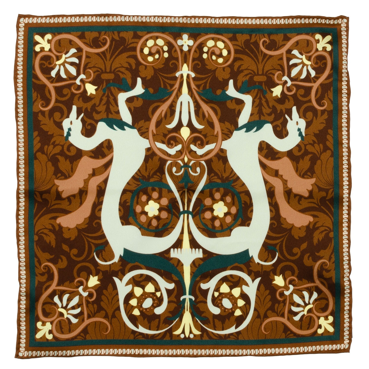 VDP Biltmore Renaissance Revival Brown Pocket Square