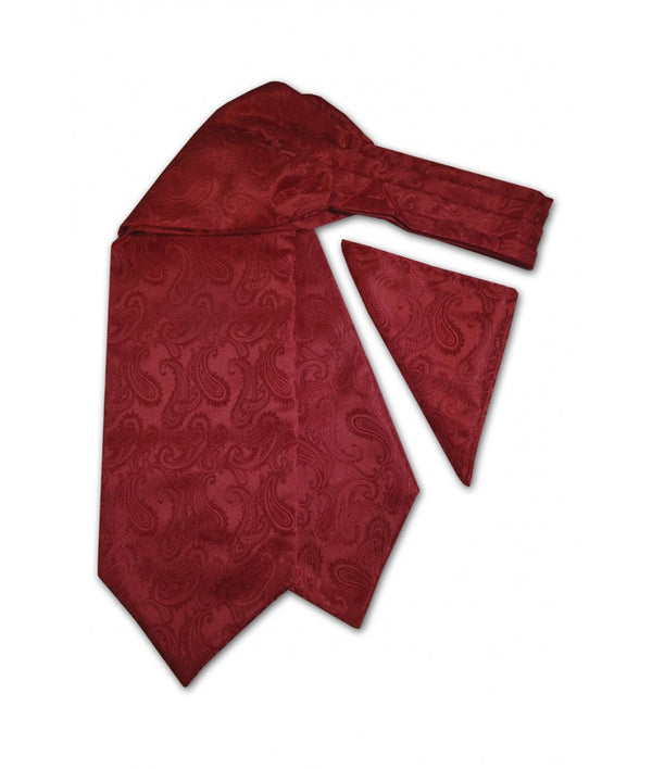 Brand Q AH600 - Paisley Microfiber Ascots & Hankies Burgundy